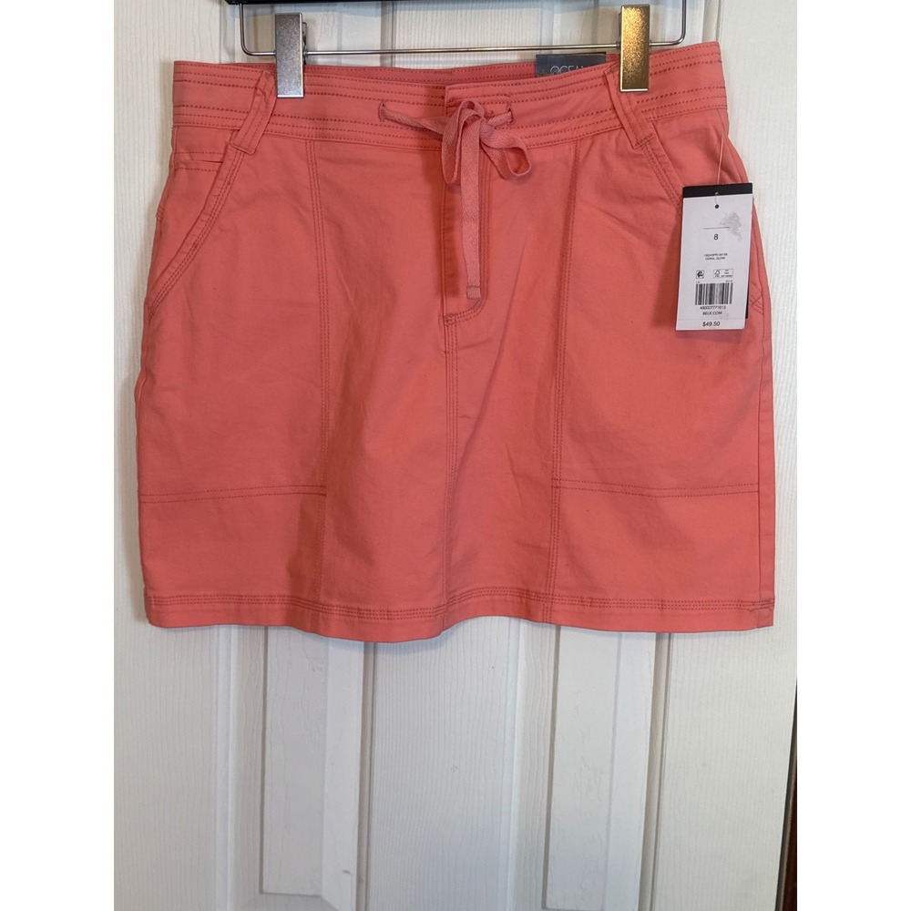Ocean Coast Skirt Coral Glow Stretch Abrasion Resistant‎ Size 8
